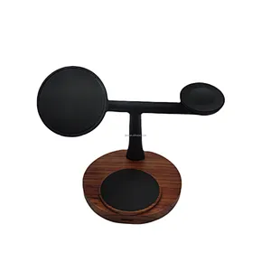 JEDI Wholesale 2025 Unique Design 3 in 1 Real Nature Wooden Round Base Charging Stand Magnetic Wood Wireless Charger With OEM