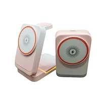 JEDI Colorful Pink Fast Charger Foldable 15W Magnetic 2025 3 in 1 Wireless Charging Station With Color Customization