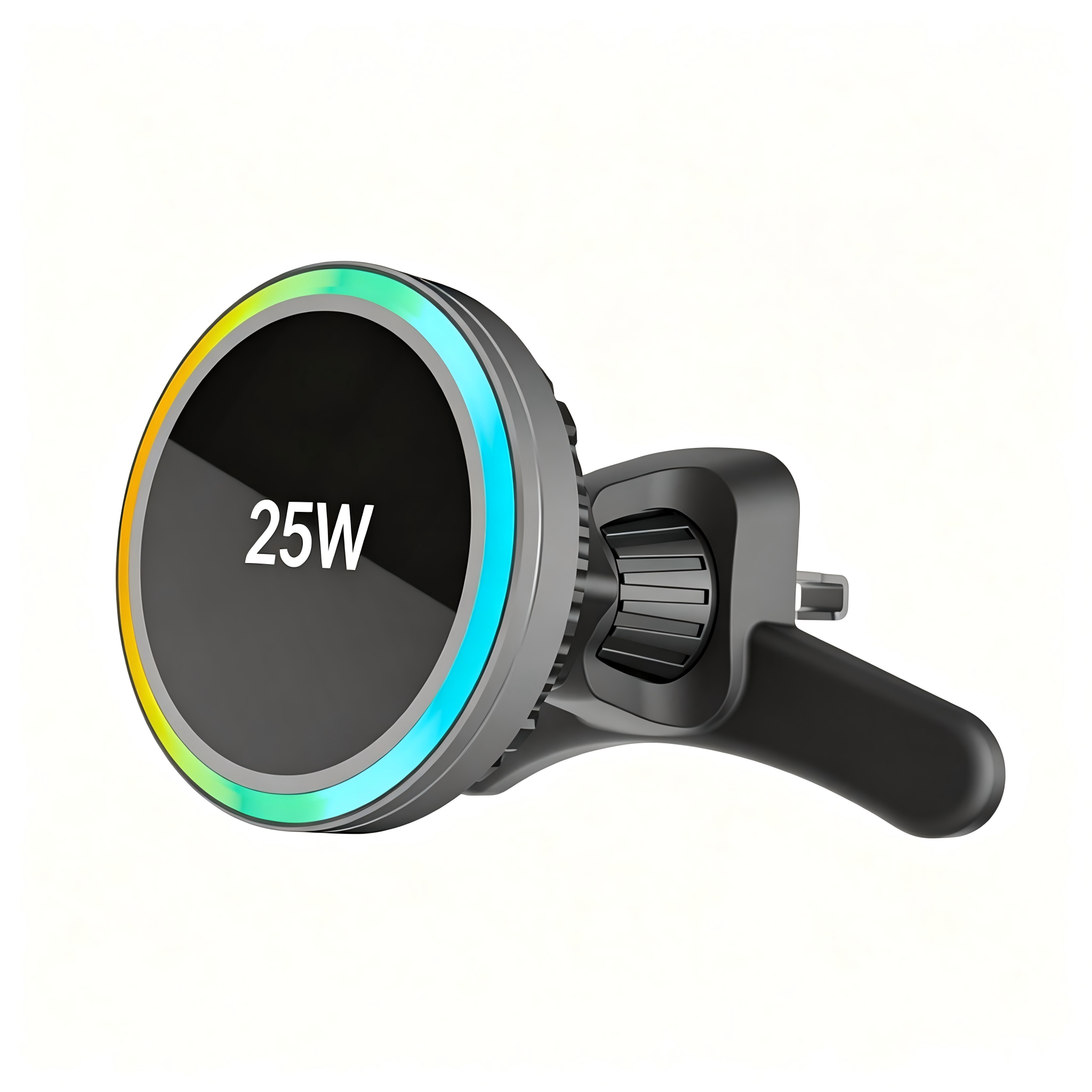 JEDI Multifunctional Aluminum Alloy Magnetic With RGB Light Air Vent for Phone 25W Car Wireless Charger With Air Cooling