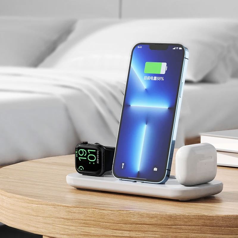 Fast Wireless Charger 15W Wireless Charging Stand Portable Phone Charger for Smartphone  Fast Charging Station