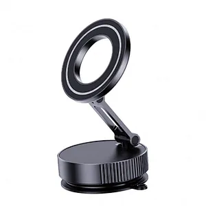 Vacuum Magnetic Car Phone Holder 360° Adjustable Foldable Suction Cup Mount for Dashboard Desk Glass