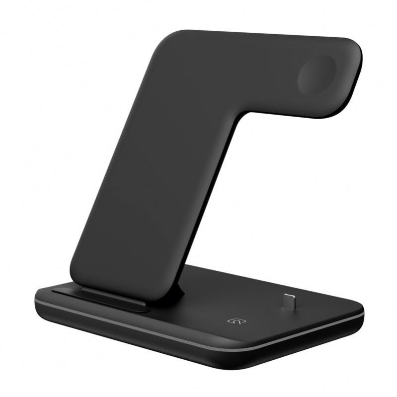 3 In1 Wireless Charger Foldable Charging Station Fast Desktop Stand for Iphone Watch Earbuds Travel Office Hotel