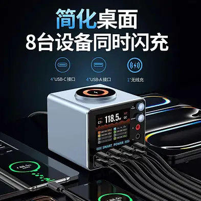 10 USB Chargers with Multiple Ports for Fast Charging for Apple,  and Digital Devices Featuring GaN Technology