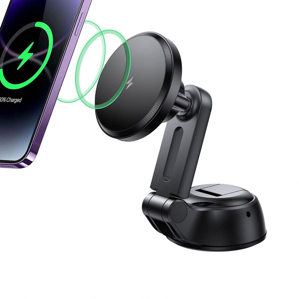 Top Selling 15W Car Wireless Charging Magnetic Car Charger Strong Magnetic Force Mobile Phone Dashboard & Windshield