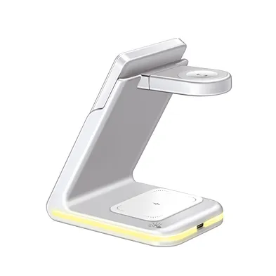 3 in 1 Magnetic Wireless Power Bank with Stand Detachable Portable Charger for Phone Watch Earphones