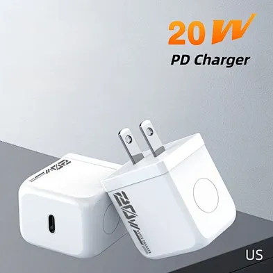 20W PD Fast Charging Original Adapter for iPhone 17 16 15 14 13 12 Pro Max  USB-C Type-C Port  GaN Charger