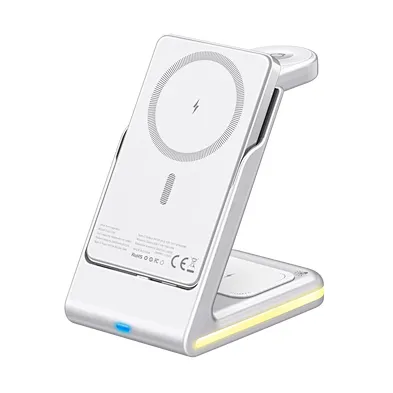 3 in 1 Magnetic Wireless Power Bank with Stand Detachable Portable Charger for Phone Watch Earphones