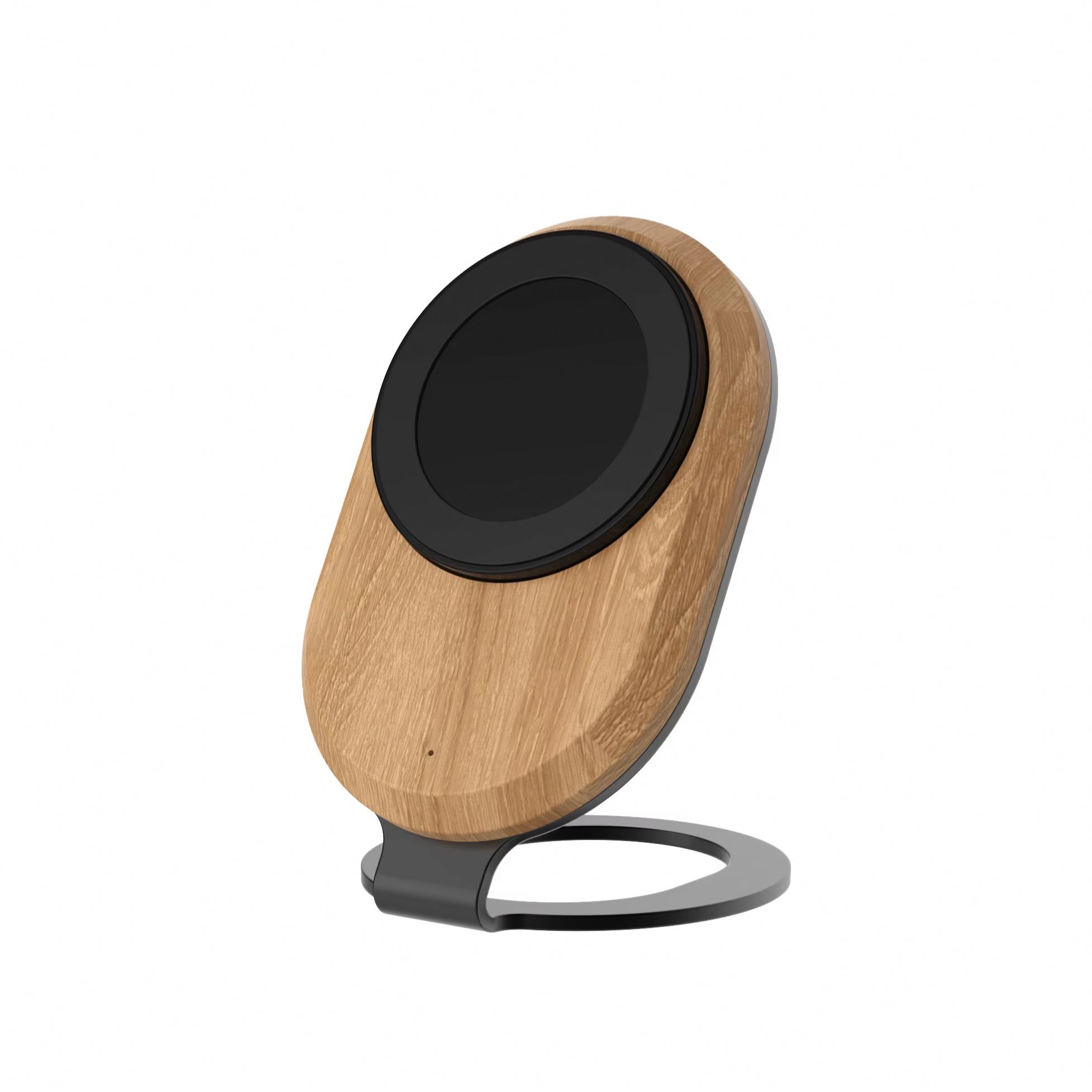 Universal Custom Desk Desktop Cell Mobile Phone Pad Oak Wood 15W Magnetic  Wireless Charger