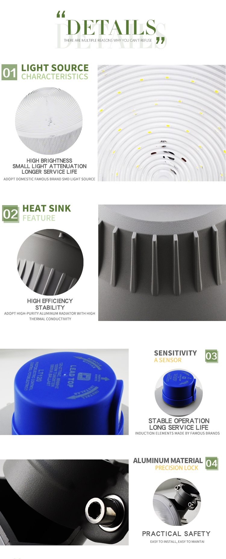 High Lumen led barn lighting with Sensor