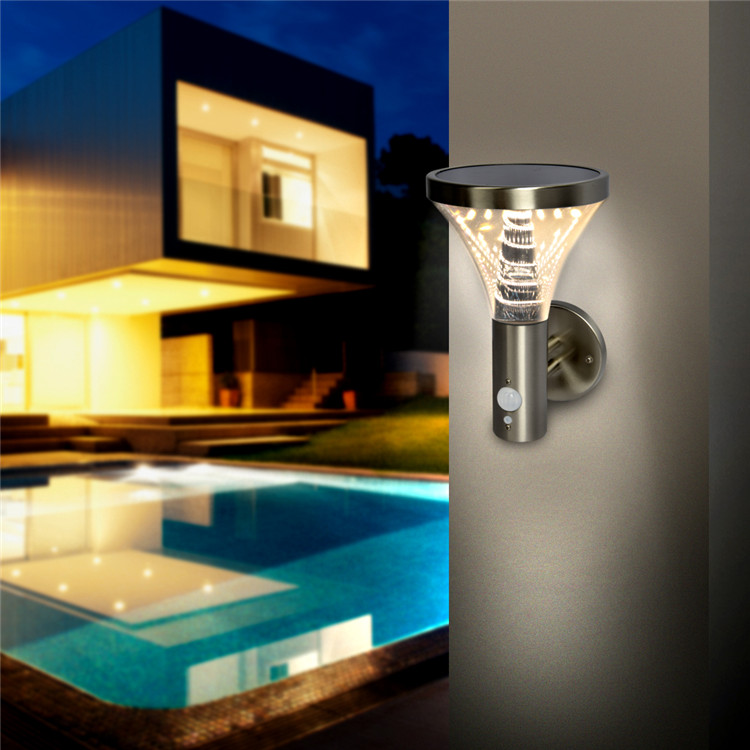 Outdoor Solar Wall Light with Motion Sensor