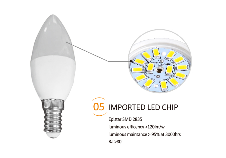LED Crystal Candle Bulb 7W