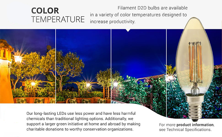 Led Filament Candle bulb 6W