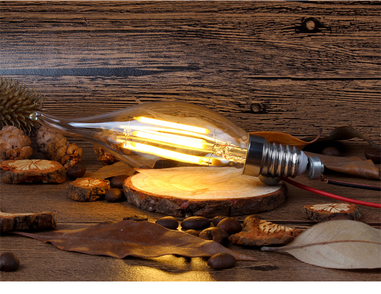 led filament bulb candle with Tail
