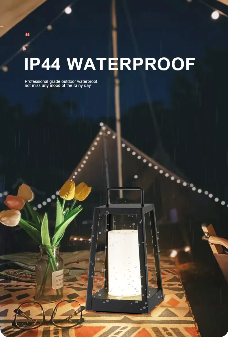 Rechargeable Portable Waterproof LED garden lantern with USB
