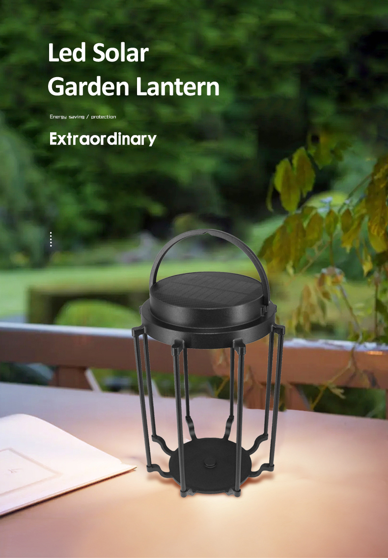 led solar garden lantern with USB