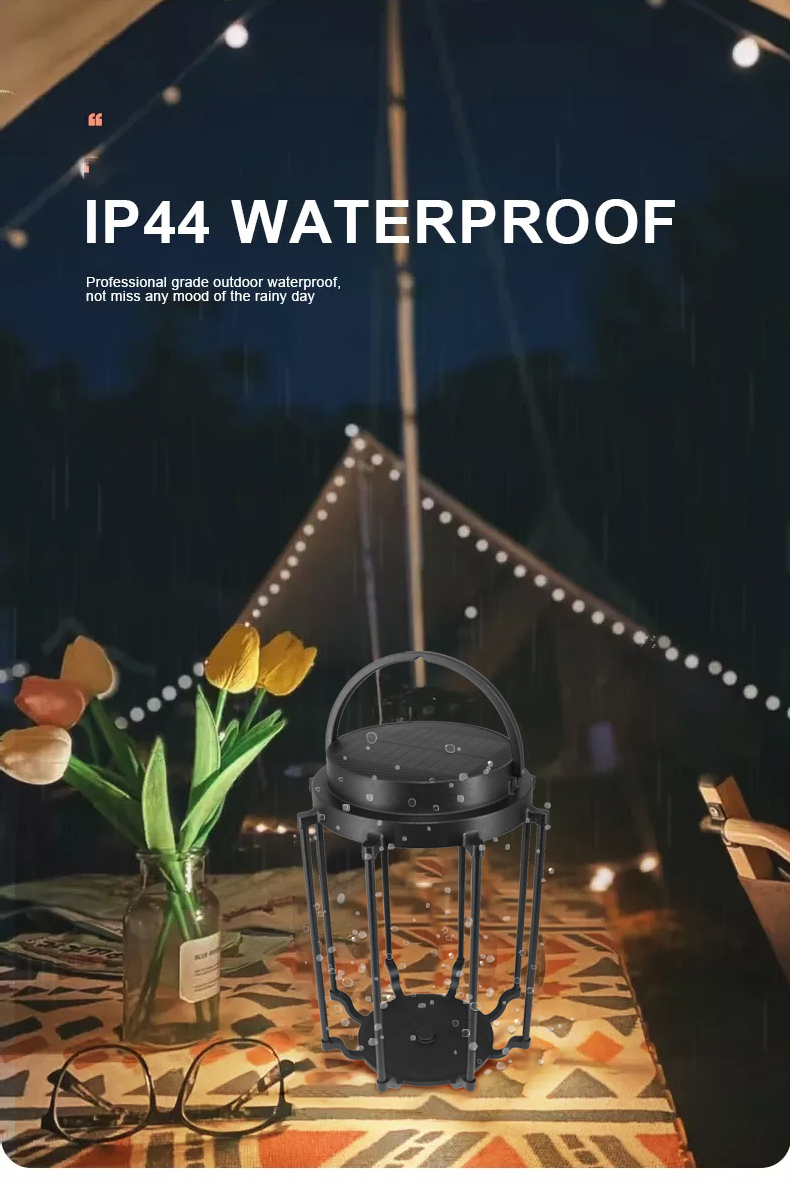 led solar garden lantern with USB