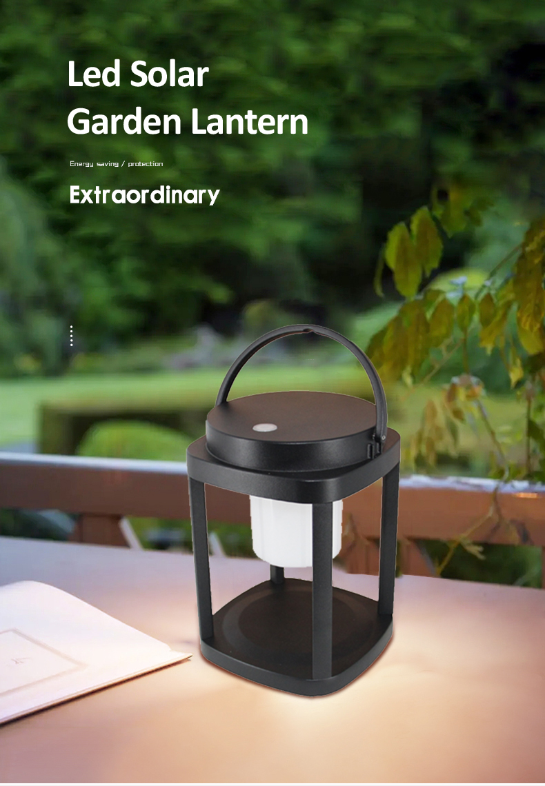 led solar garden lantern with USB