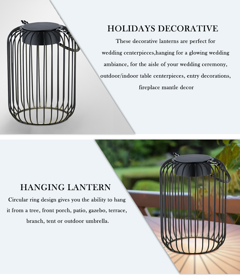 Waterproof led solar garden lantern