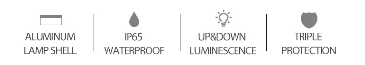 Modern IP65 Waterproof LED Outdoor Wall Light