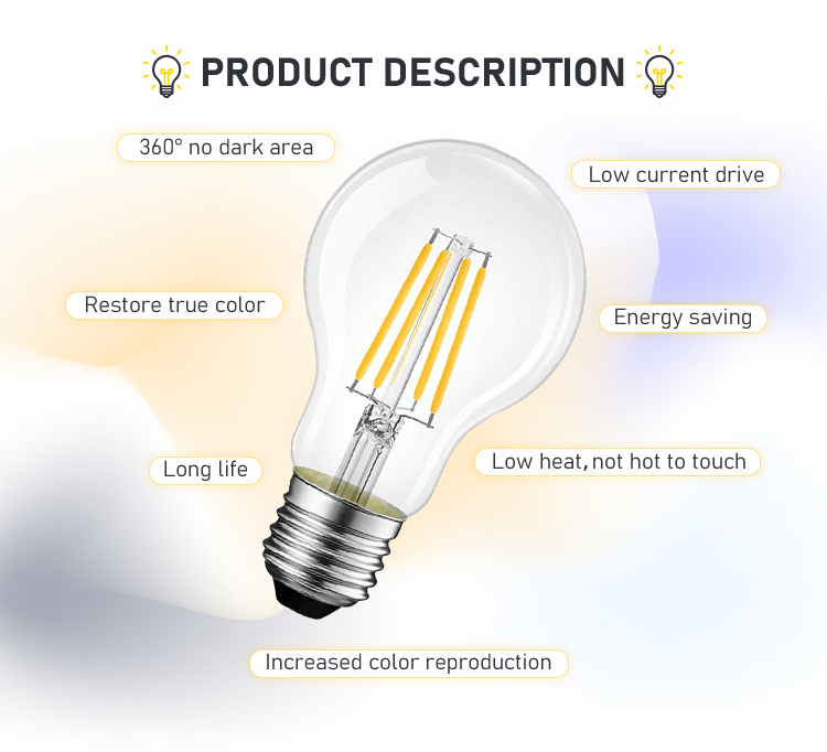 Led Filament Bulb A60 8W