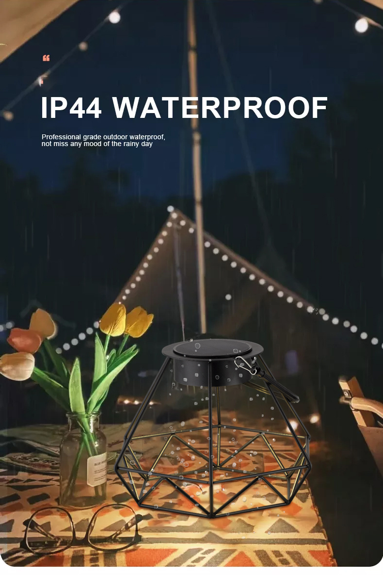 Portable led solar garden lantern