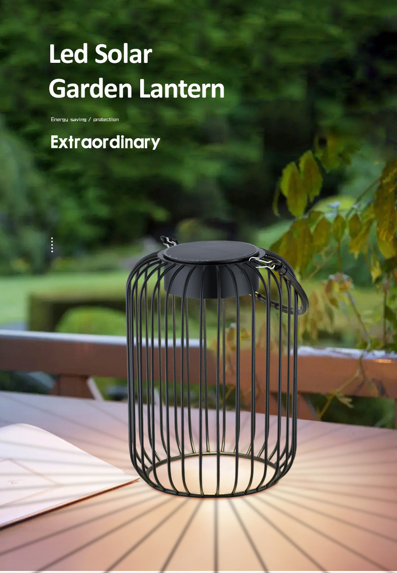 Waterproof led solar garden lantern