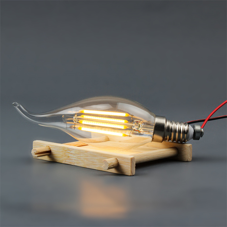 led filament bulb candle with Tail
