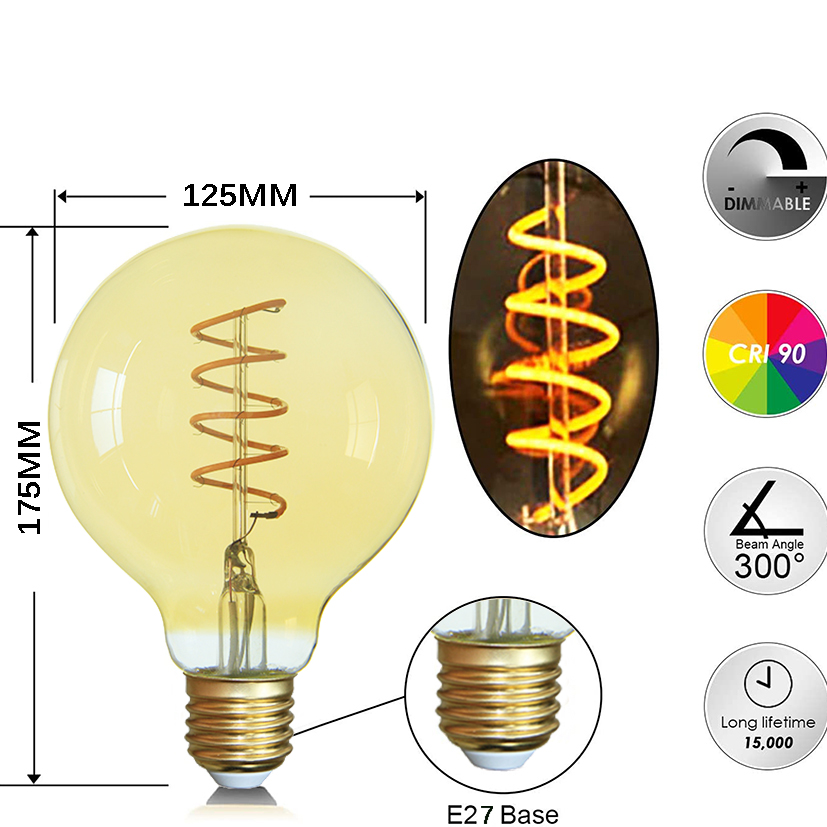 Led Filament Bulb G125