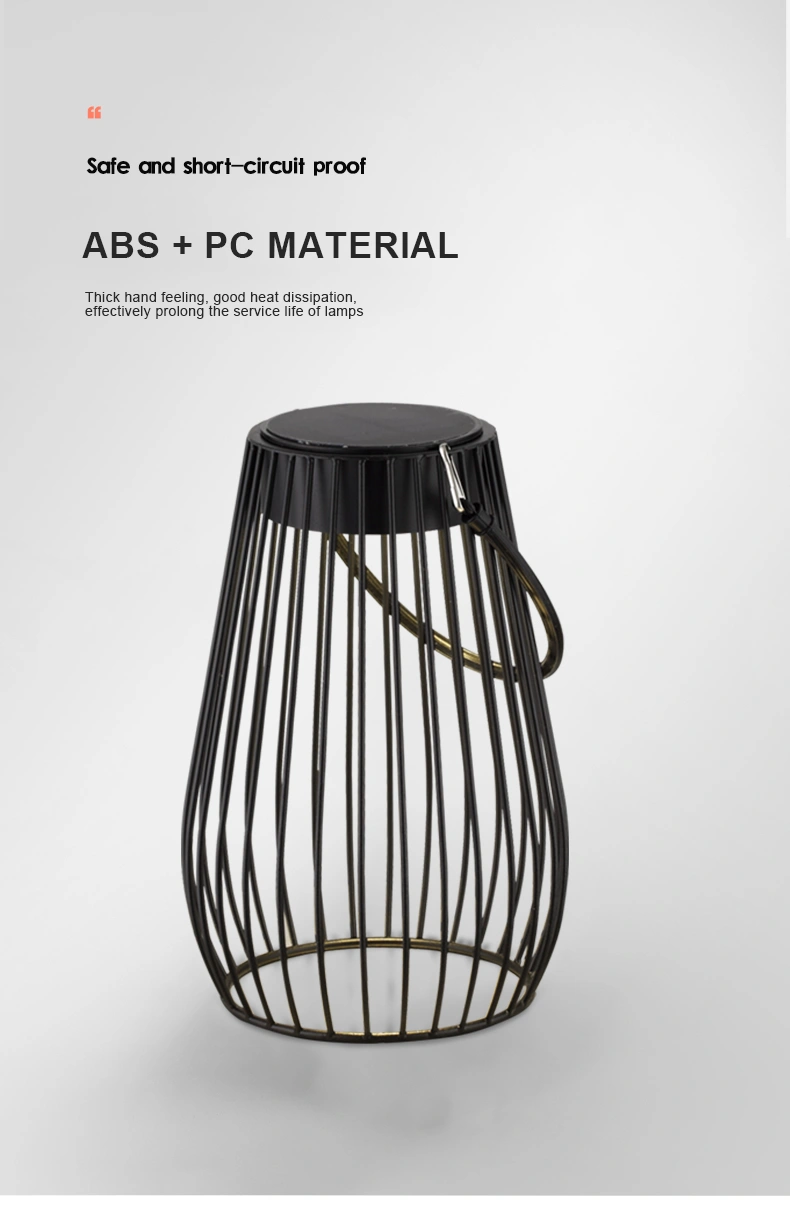 Portable Waterproof led solar garden lantern