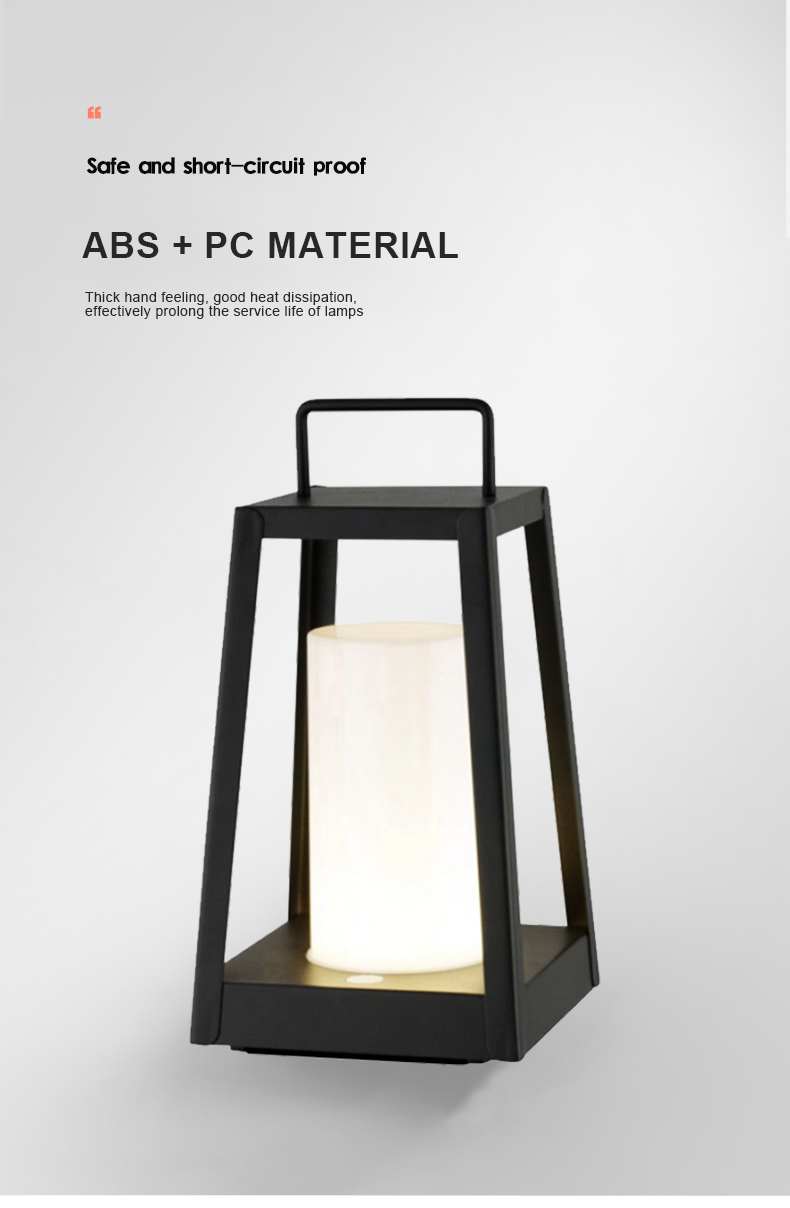 Rechargeable Portable Waterproof LED garden lantern with USB