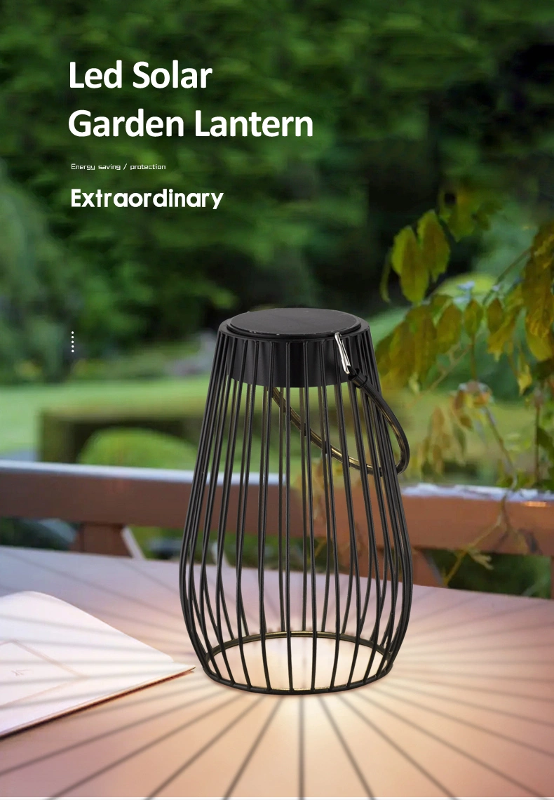 Portable Waterproof led solar garden lantern