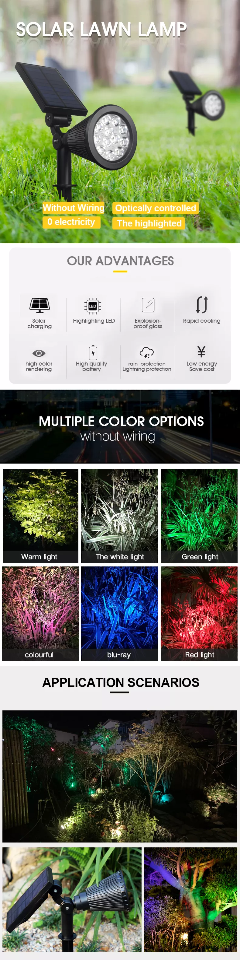 Outdoor LED Spike Light for Garden