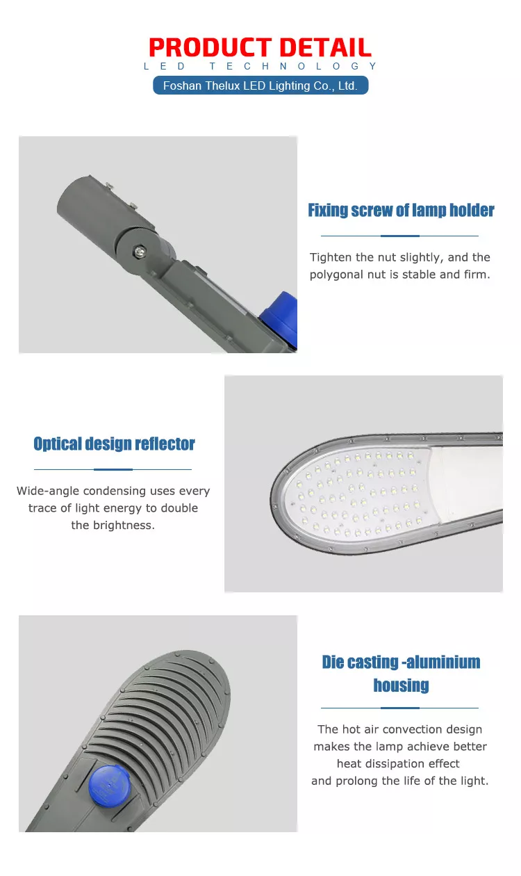 South America Eco Rotatable LED Street light 100W 150W 200W