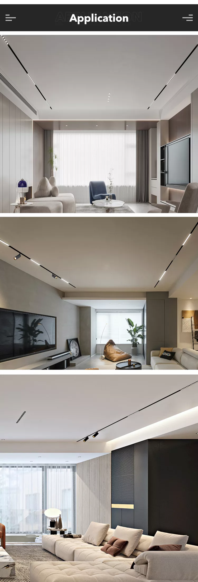 EDISUN LED Lamp Head with Recessed LED Magnetic Track Lights