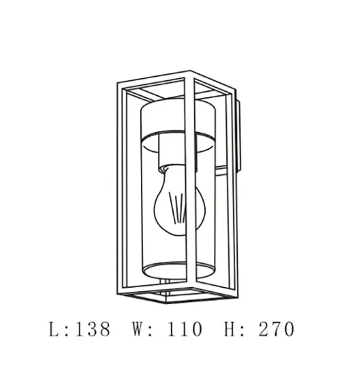 Classic Wall Lamp with E27 Bulb