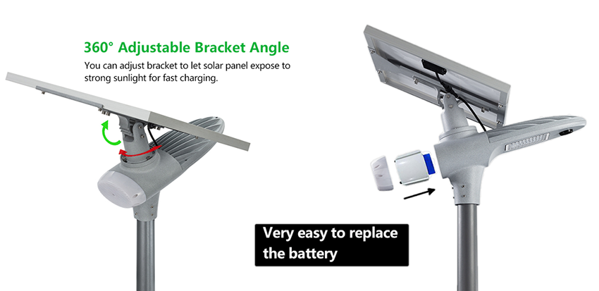 LED solar street light Remote Control IP65 Waterproof