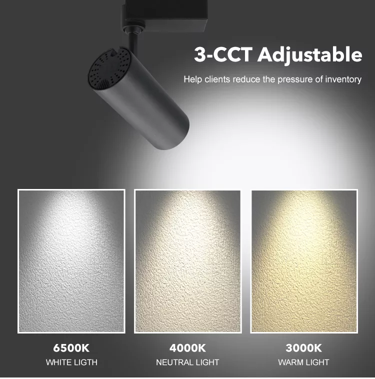 CCT Adjustable LED Track Light 10W 20W 30W