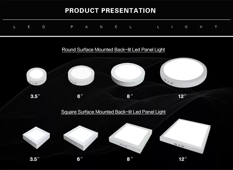 Plastic Round Square Shape DOB Backlit Led Panel Light