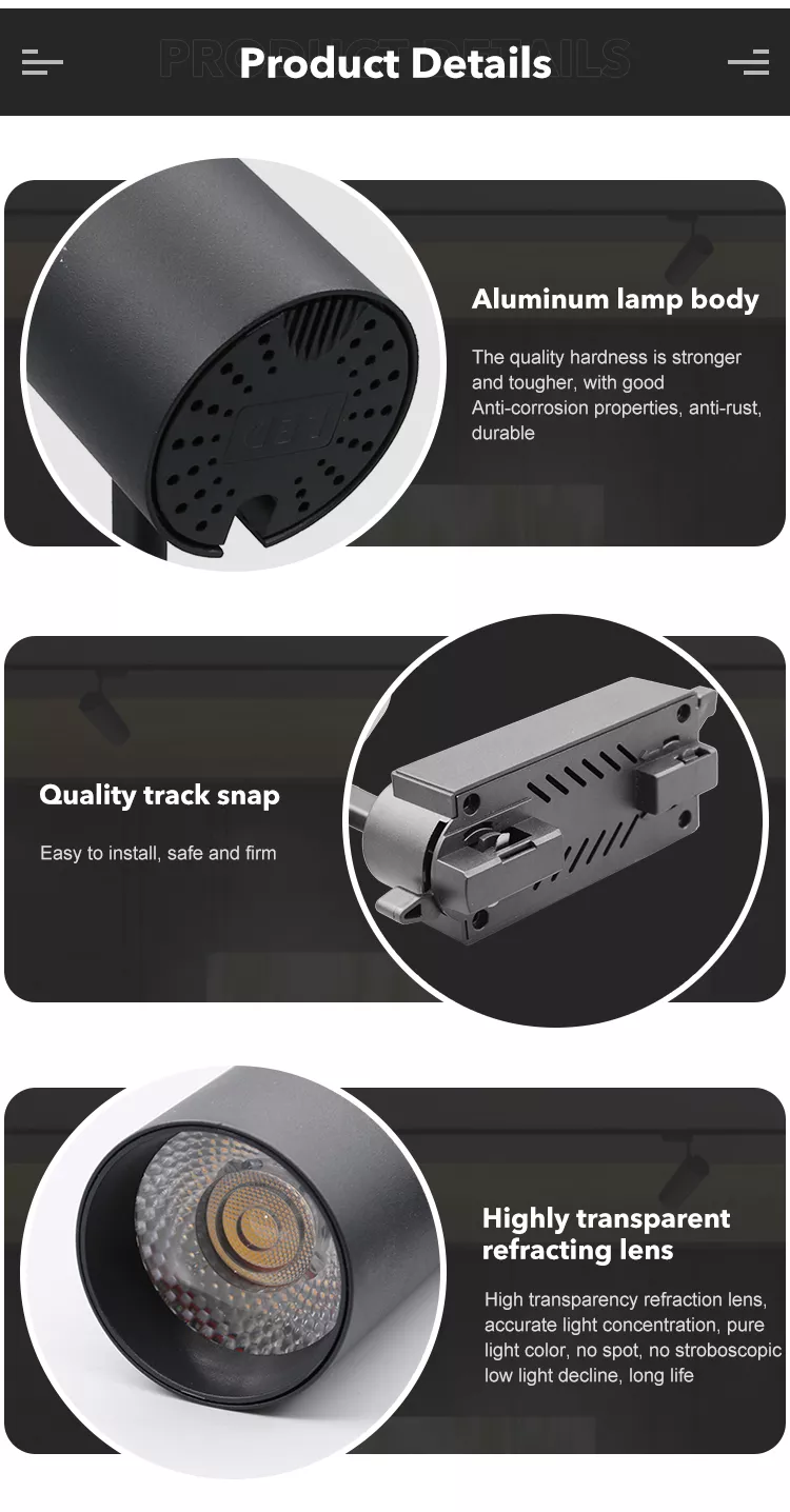 CCT Adjustable LED Track Light 10W 20W 30W