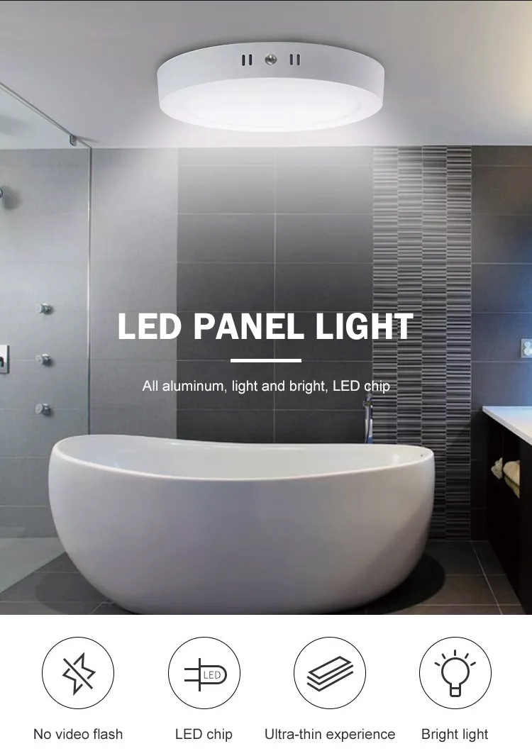 Plastic Round Square Shape DOB Backlit Led Panel Light