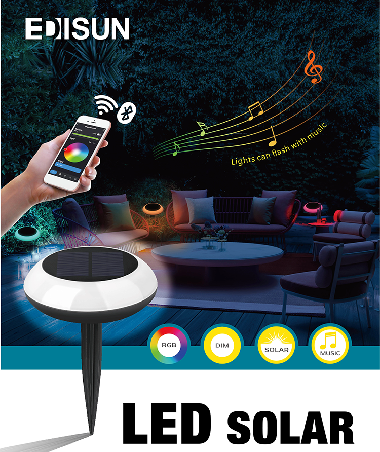 LED Solar Music Garden Light
