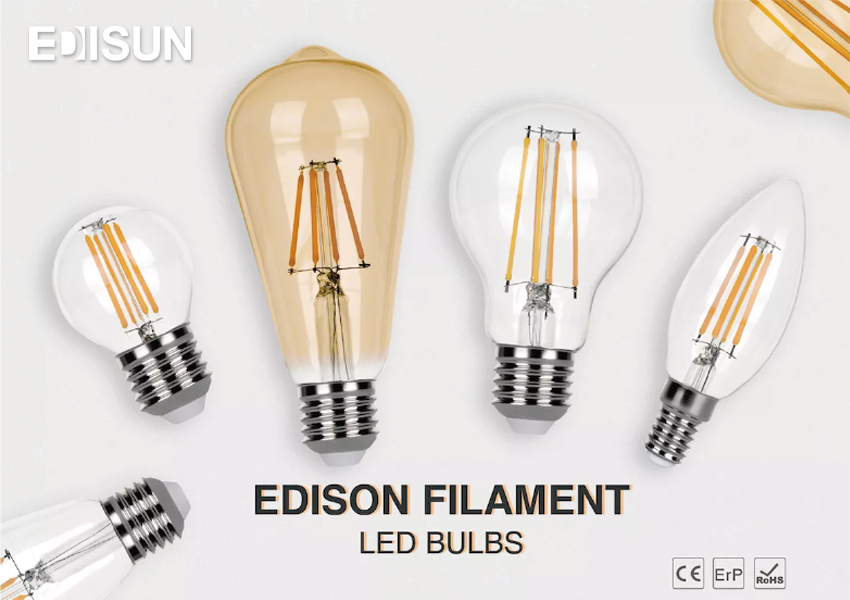 LED filament bulb ST64