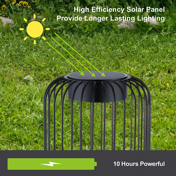 led solar garden lantern