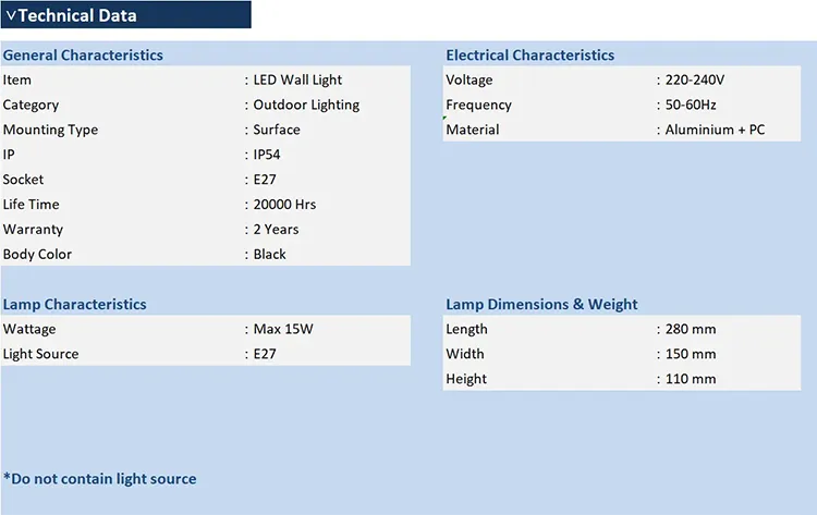 Outdoor Bulkhead LED Wall Light