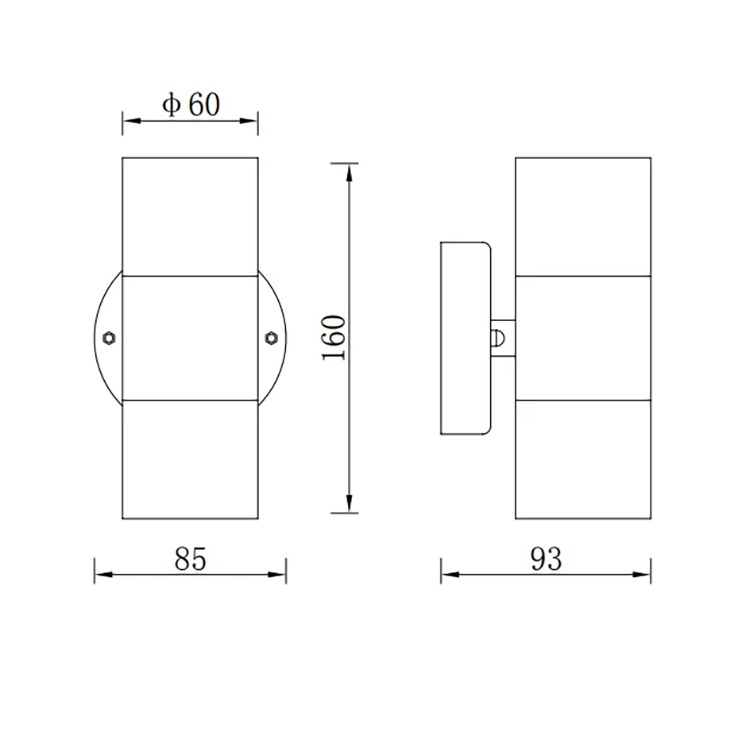 Exterior Waterproof GU10 Wall Light
