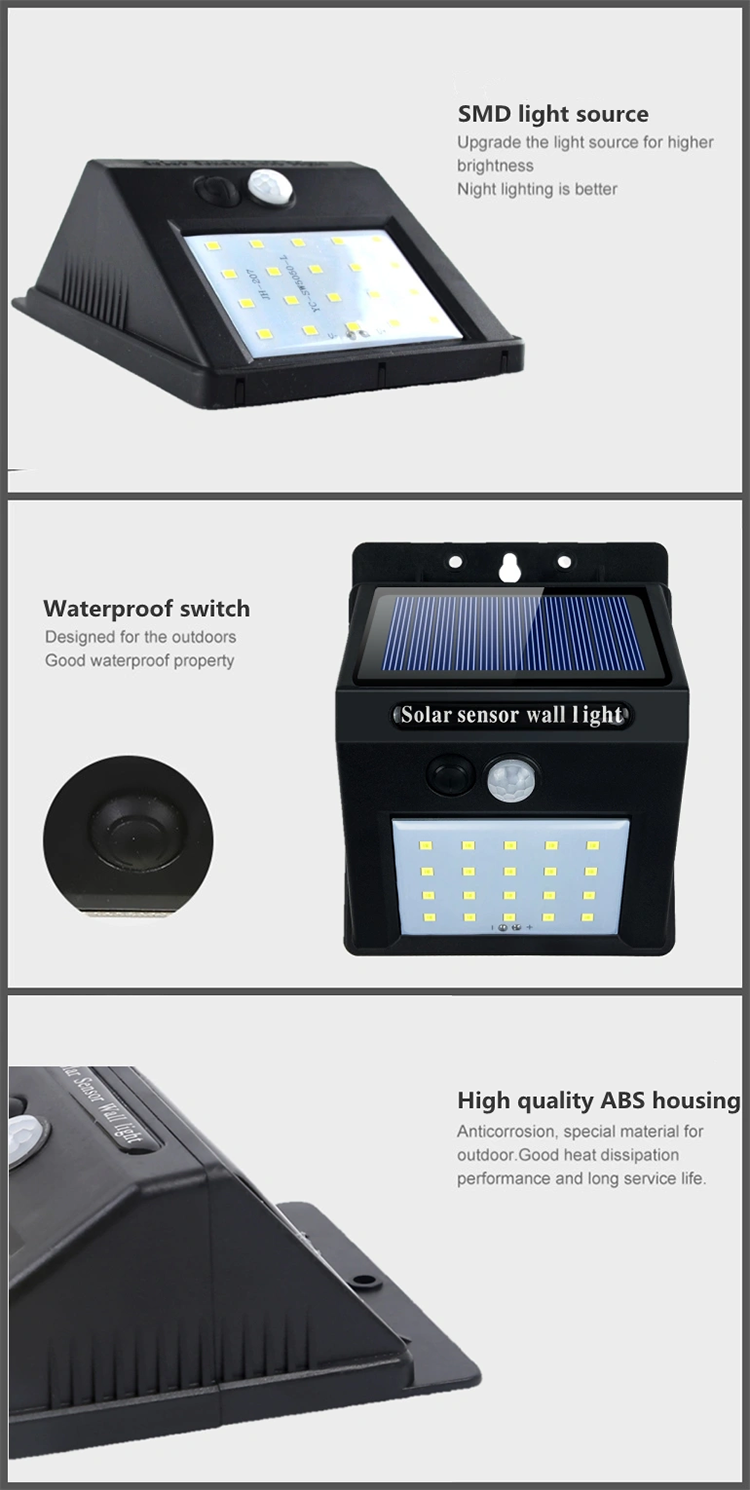 Led Motion Sensor Solar Wall Light