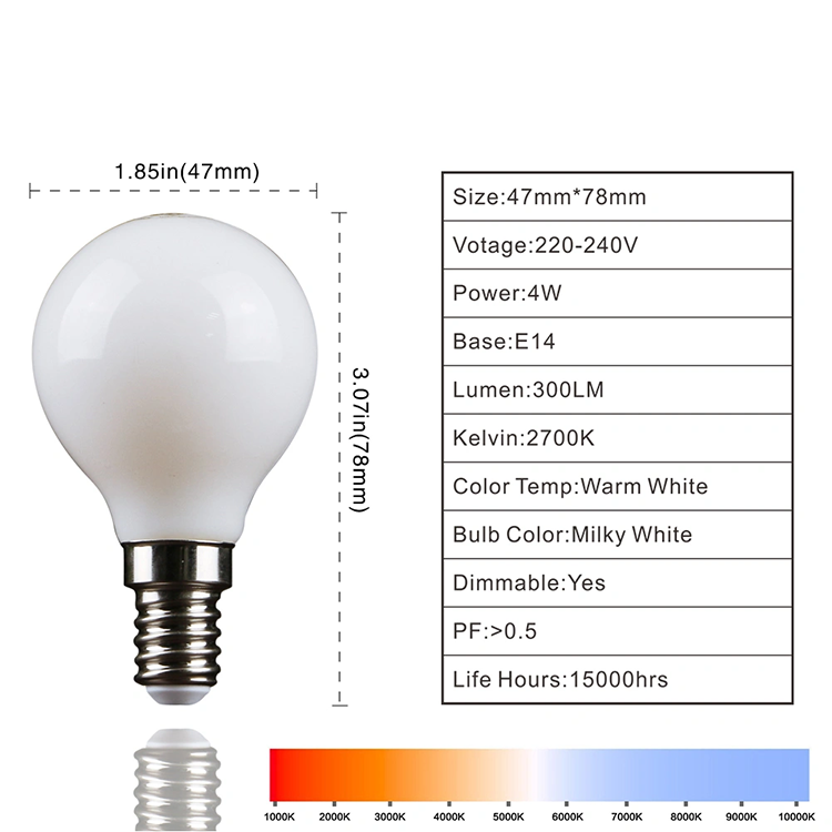LED G45 Glass LED bulb