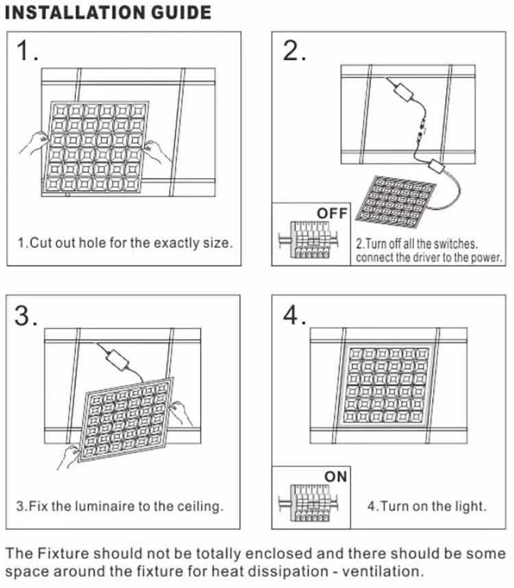 led panel light 600x600mm