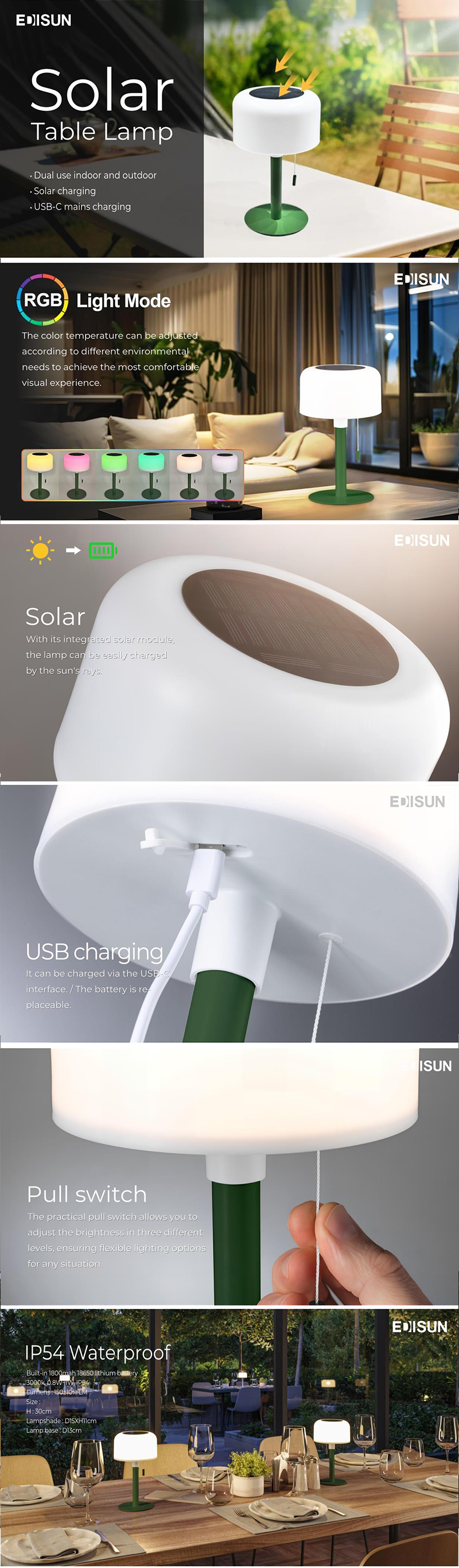 Solar Table Lamp