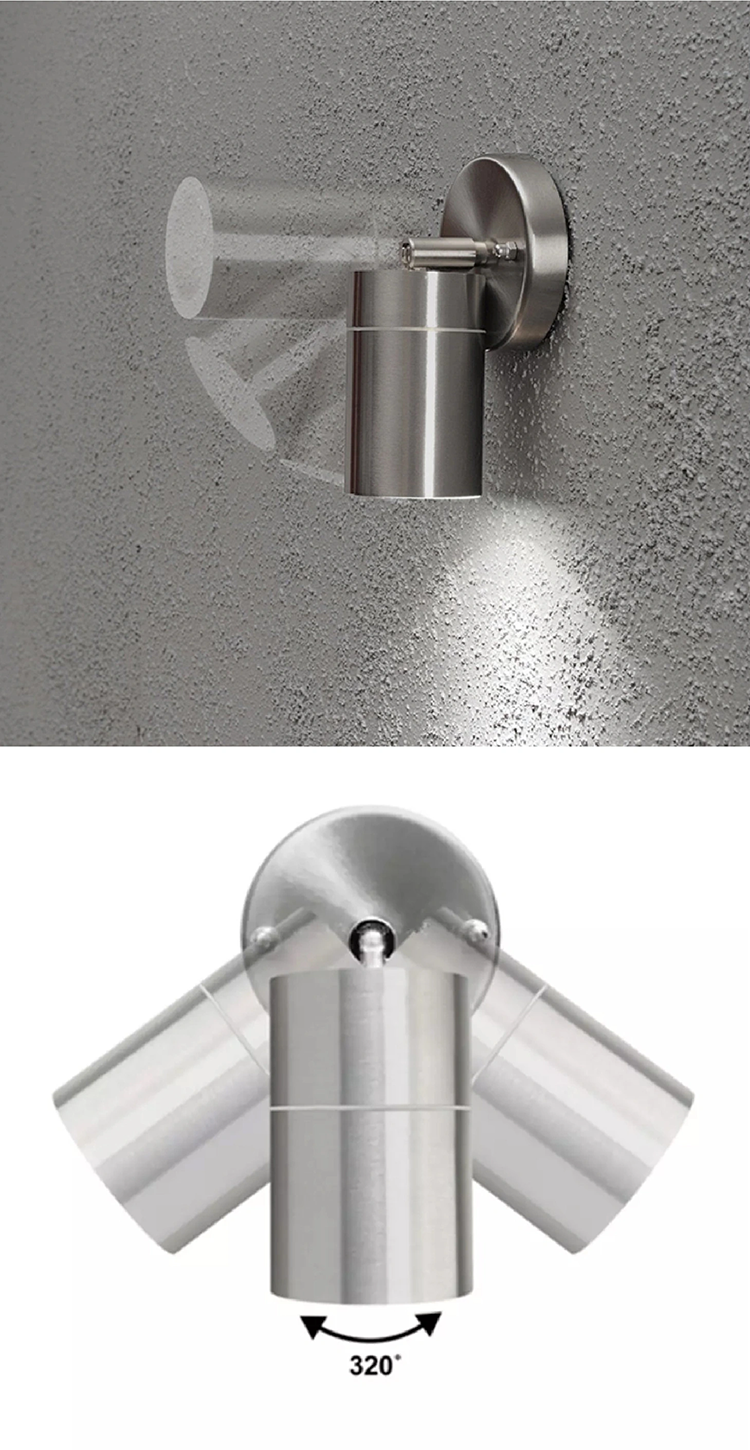 EDISUN Exterior Waterproof GU10 Adjustable Wall Light